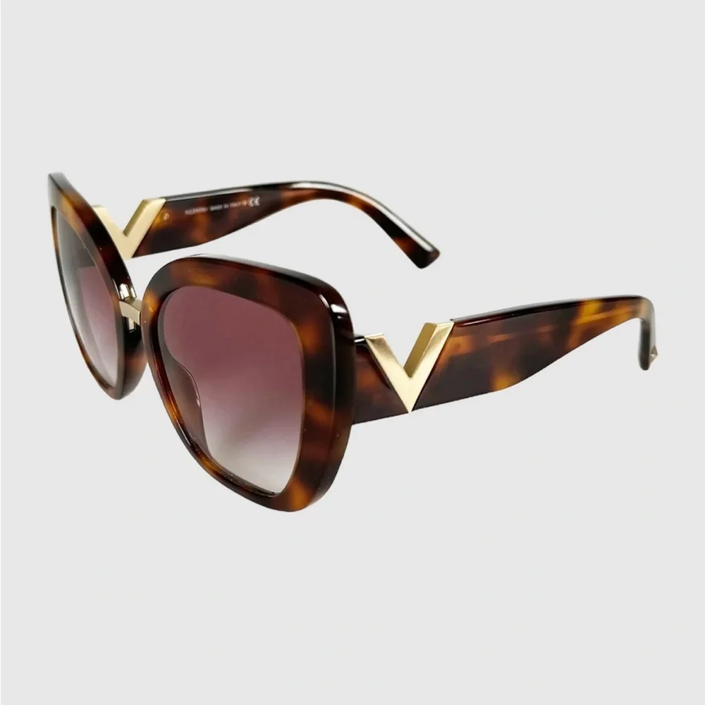 Valentino Garavani Tortoise Shell Cat-Eye Sunglasses